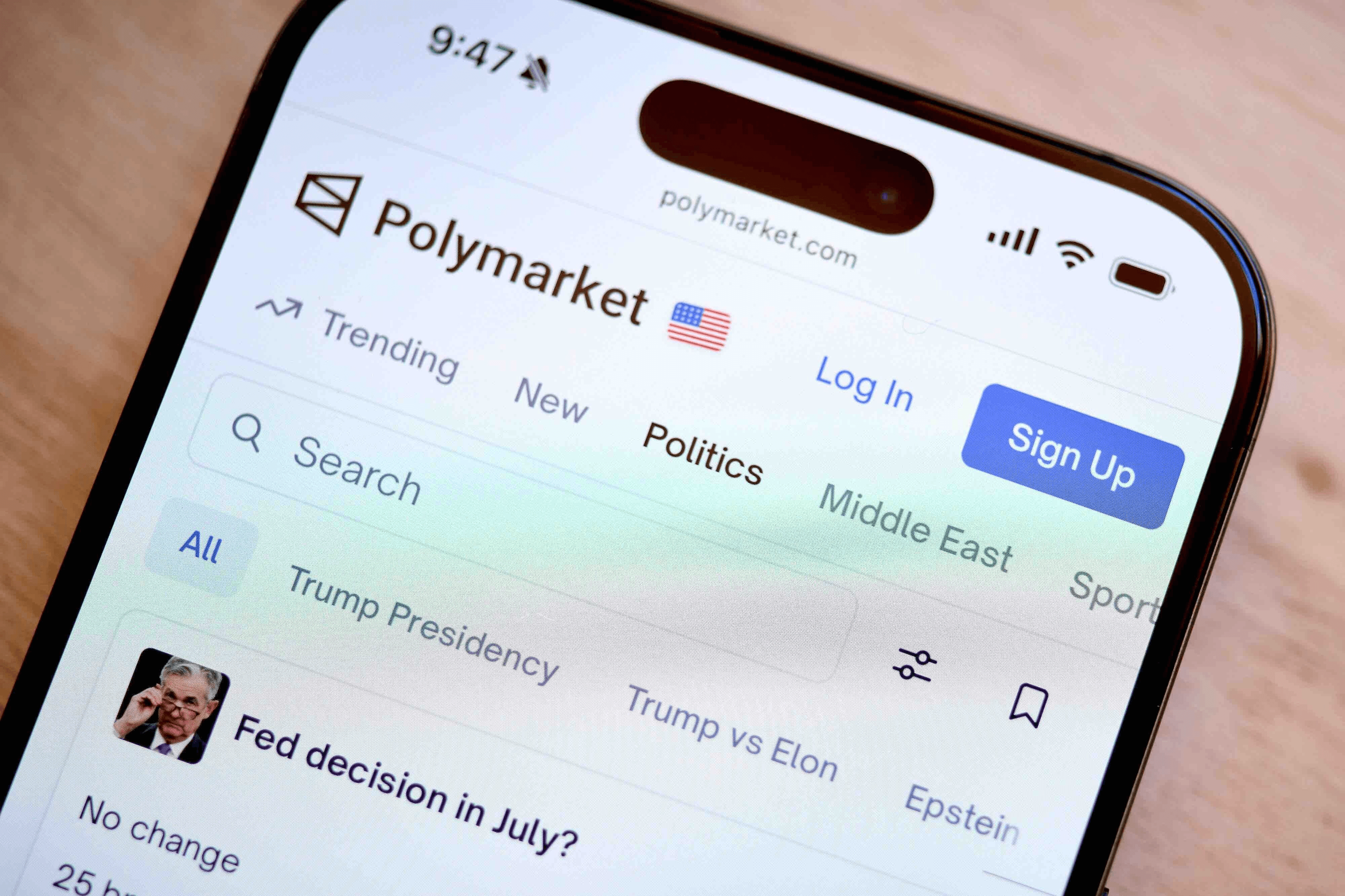 Polymarket app interface on phone - How To Withdraw From Polymarket