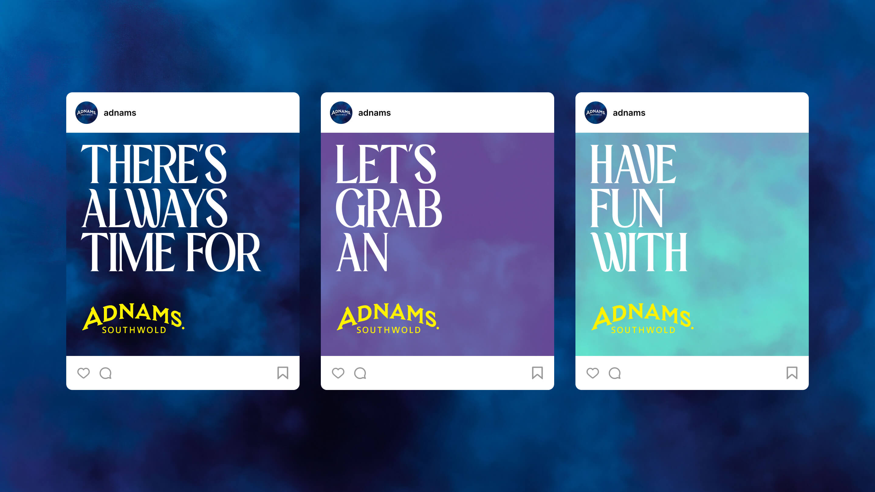Adnams social graphic design UK