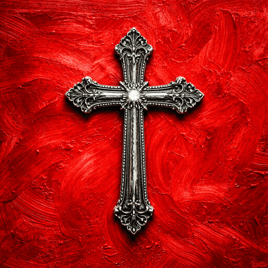 a cross on acrylic by Lisa Ford