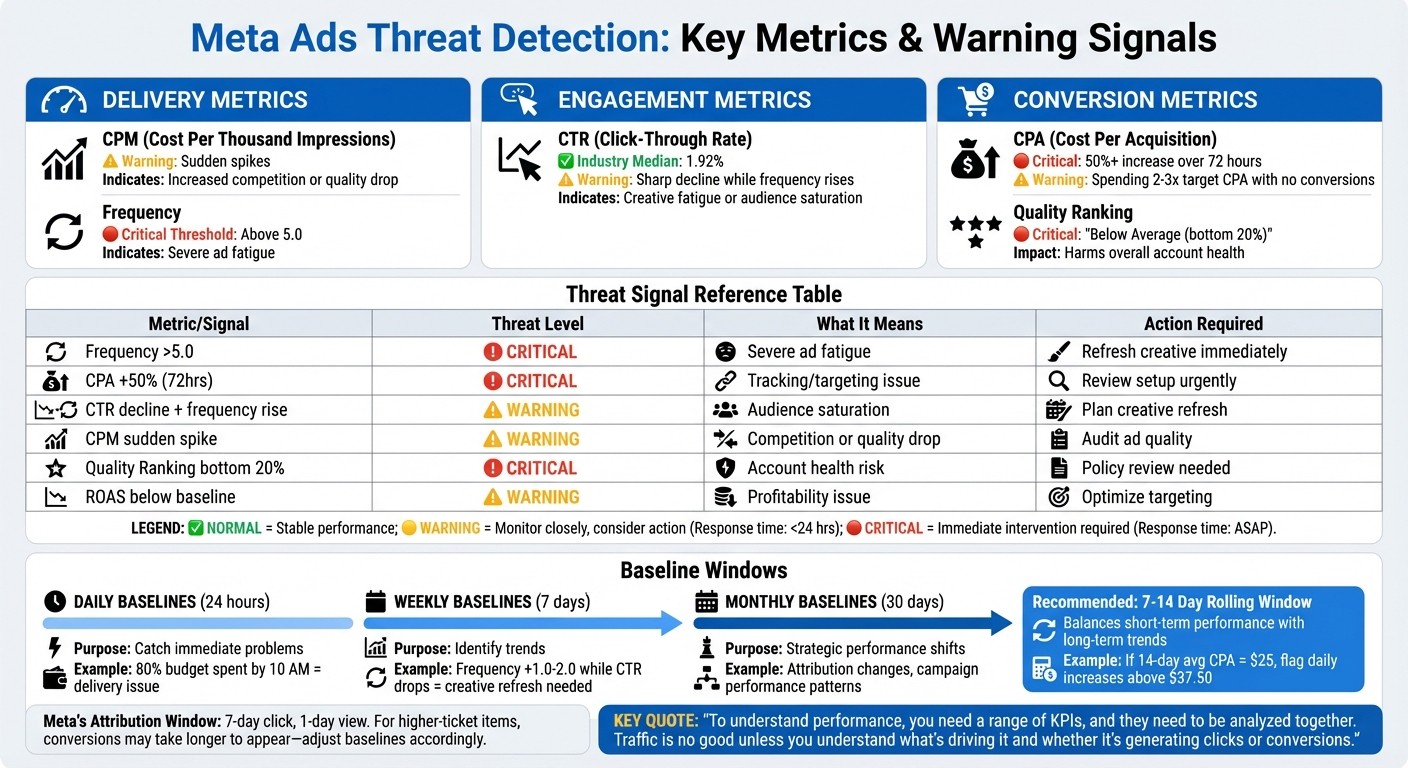 Meta Ads Threat Detection: Key Metrics and Warning Signals Guide