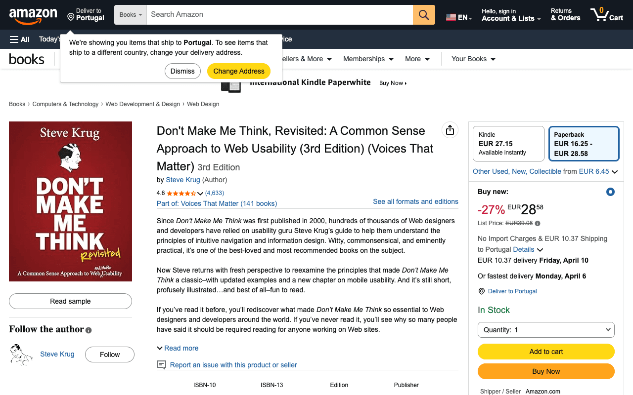 Don't Make Me Think (Revisited) екранна снимка