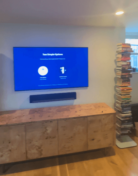 Samsung Frame Tv on a wall