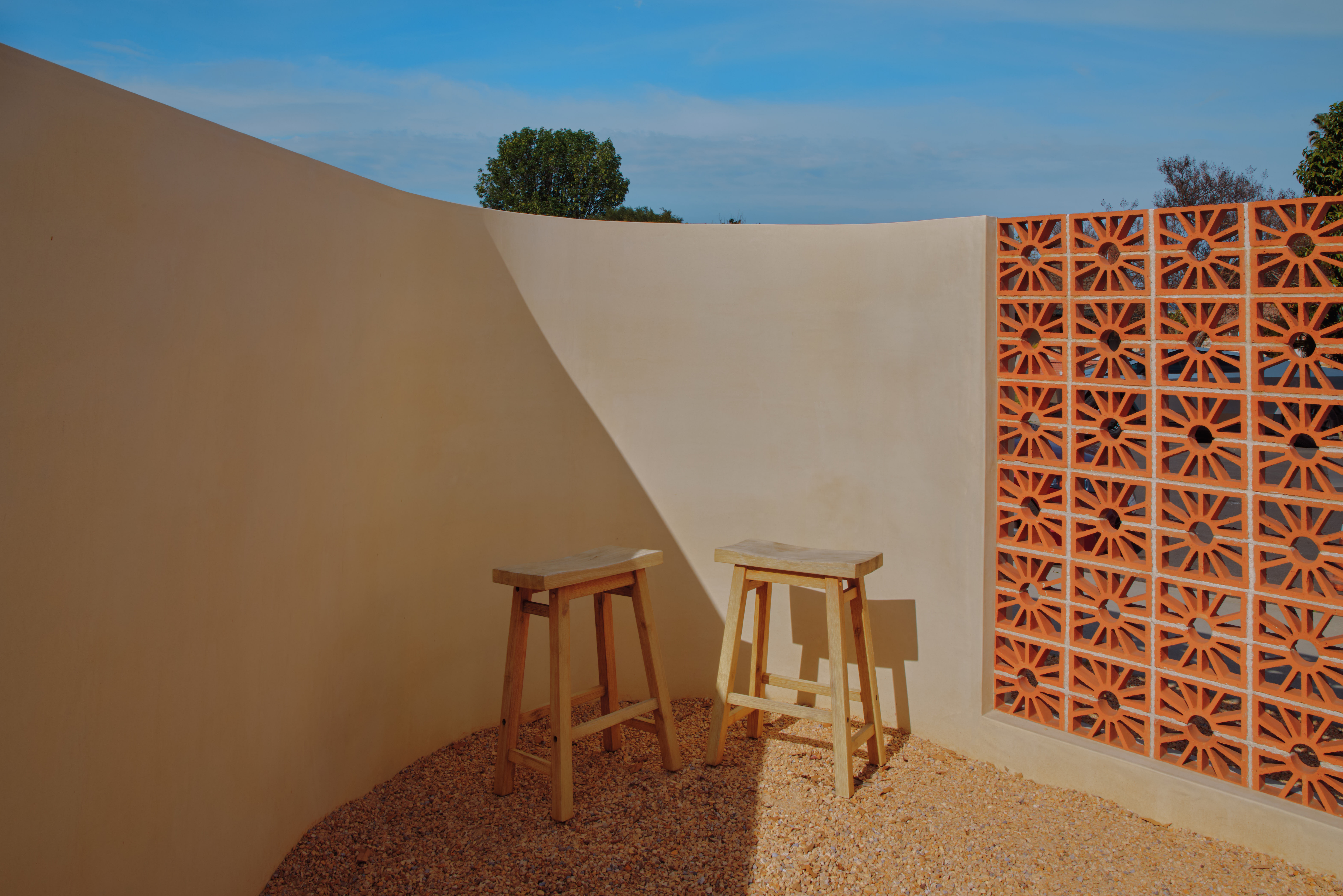 Woman with fur stole and jeans from above