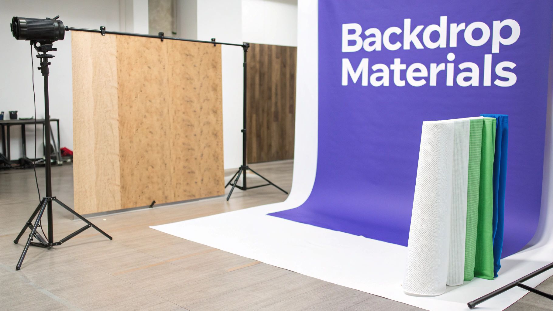 A product on a colored backdrop with professional lighting