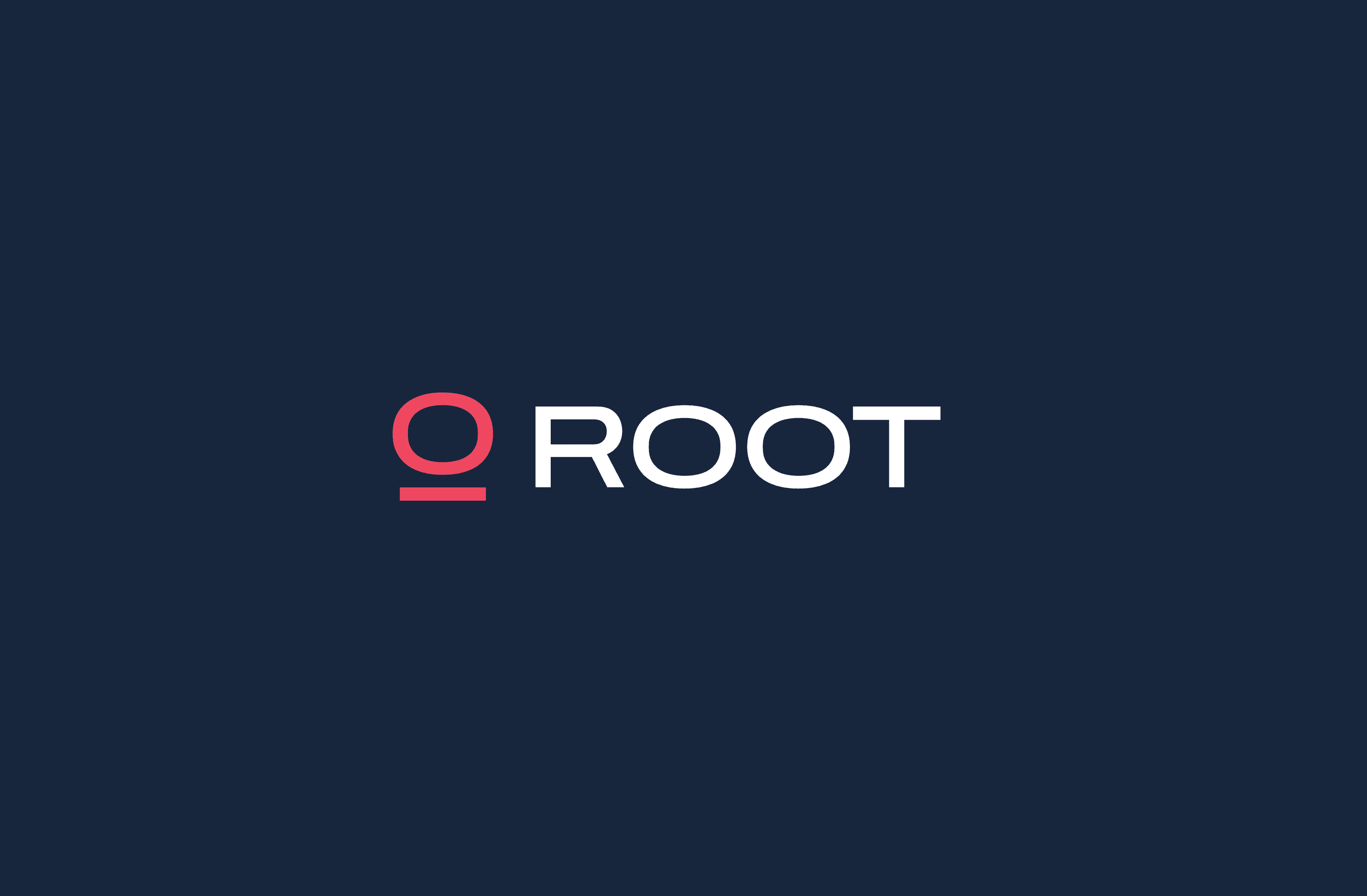 Stylized logo of "ROOT" in white and red on a dark blue background.