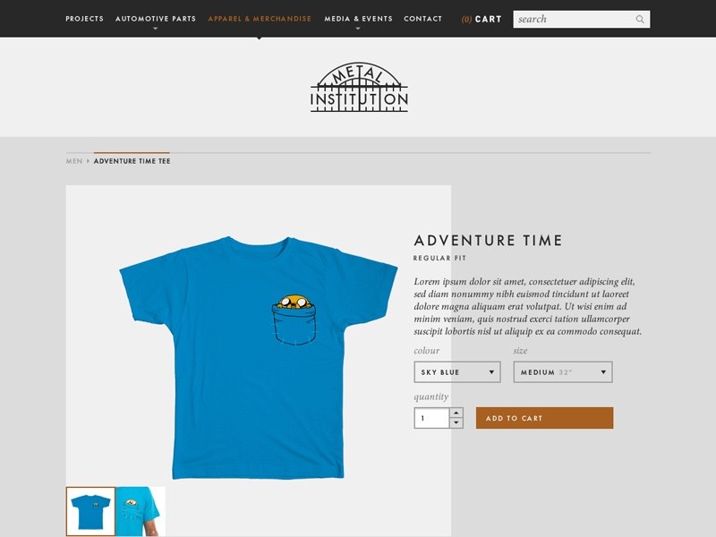 Metal Institution Merch Details.