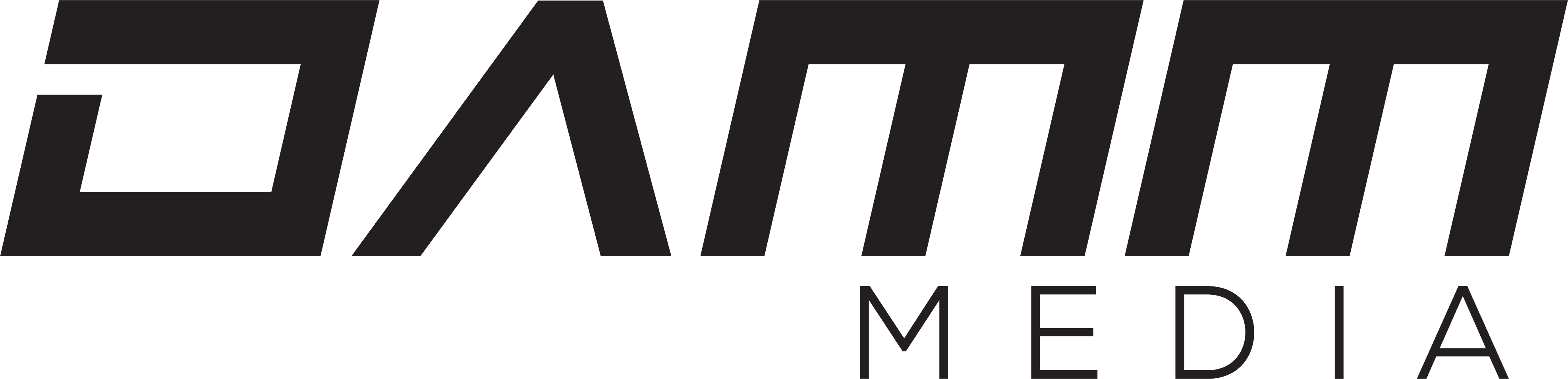 Firmenlogo von Damm Media in schwarzem Text.