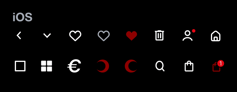 iOS icons