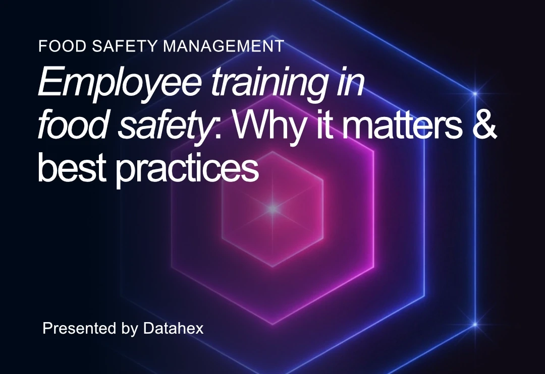 Employee training in food safety: