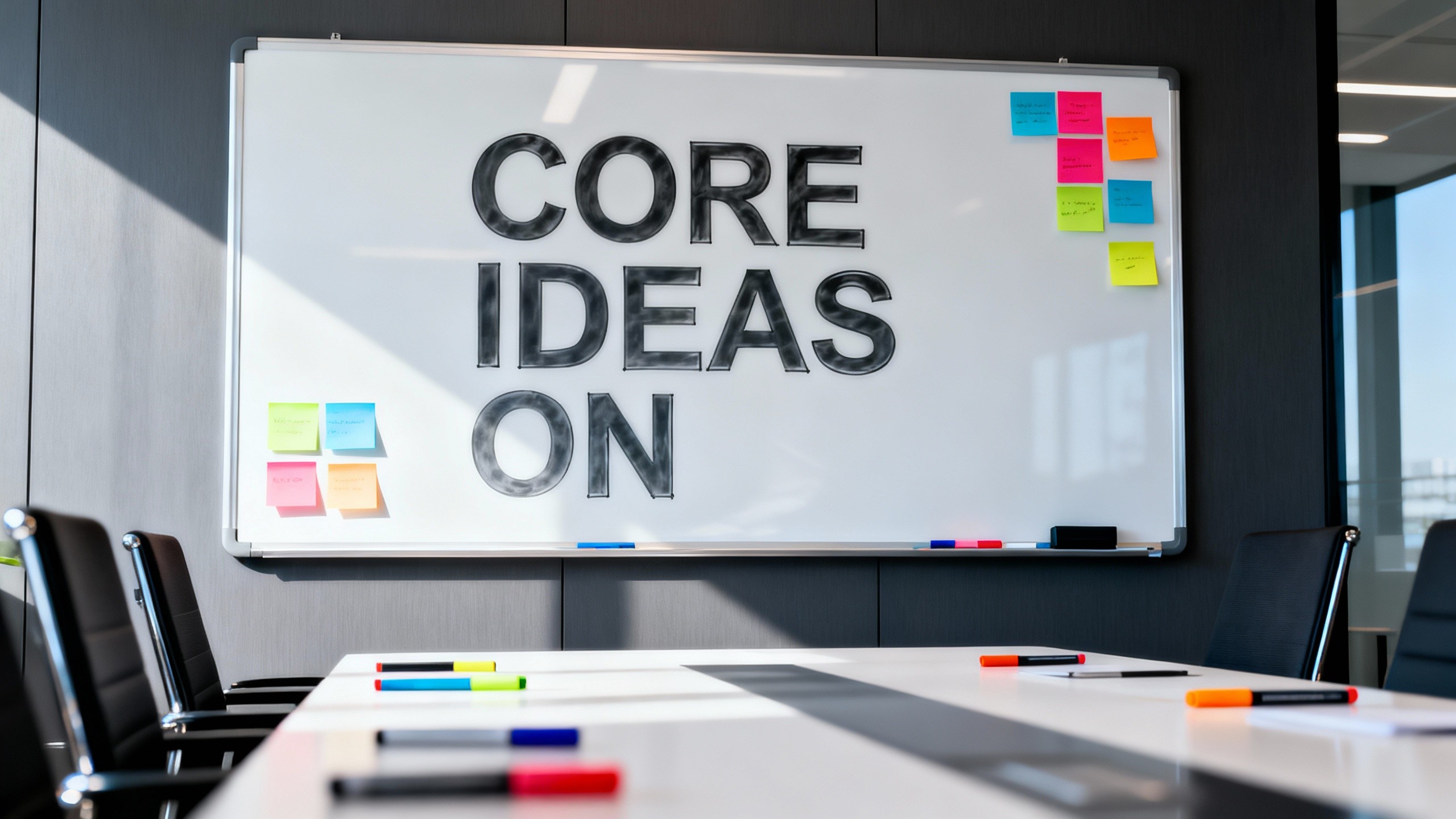 Core Ideas on laptop screen