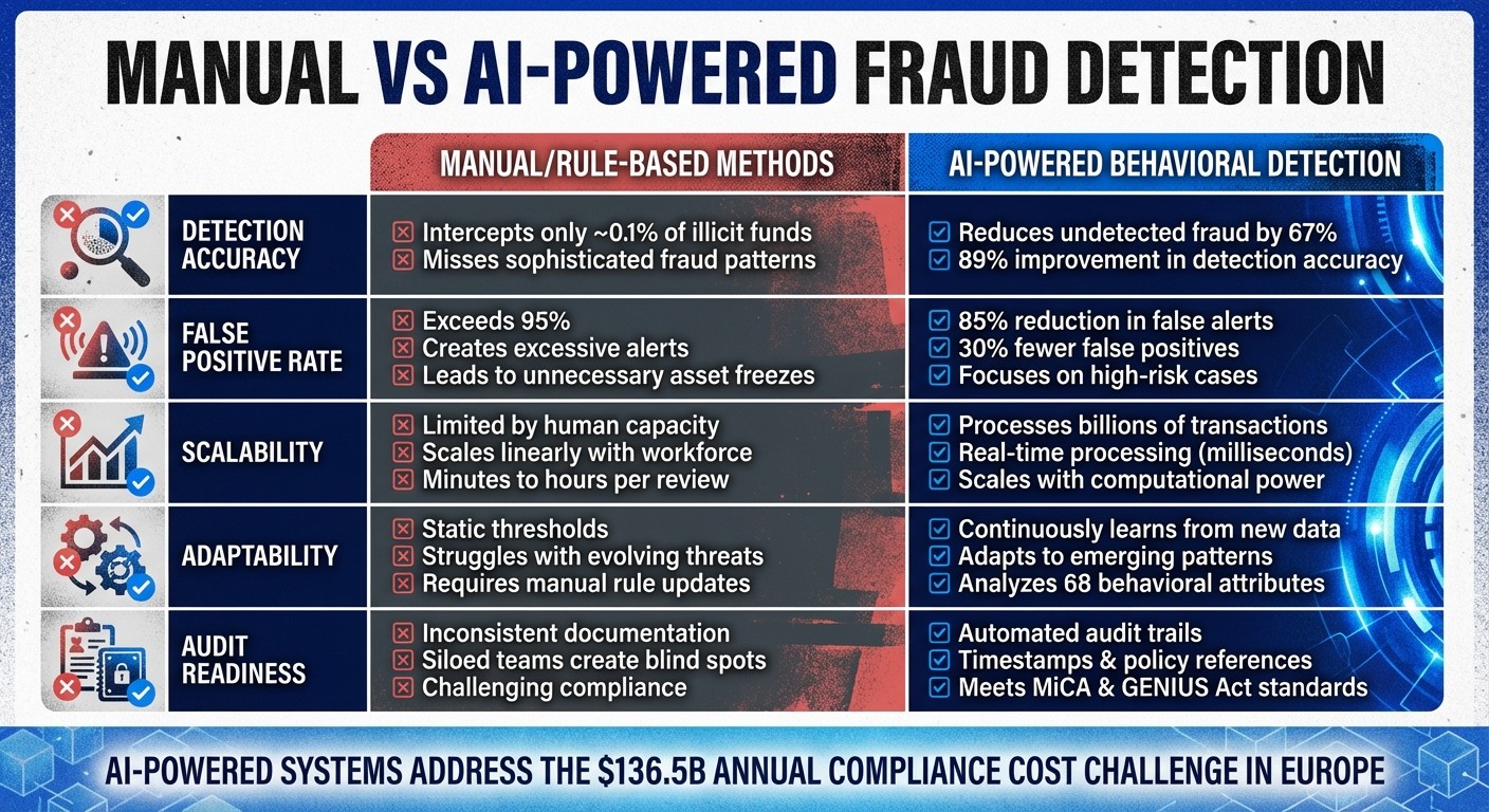 Manual vs AI-Powered Fraud Detection in Payment Systems Comparison