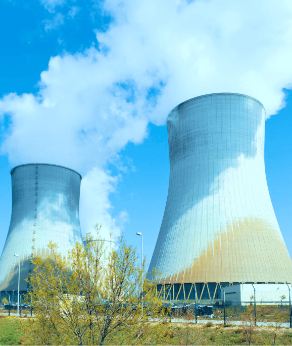 Cooling towers steam