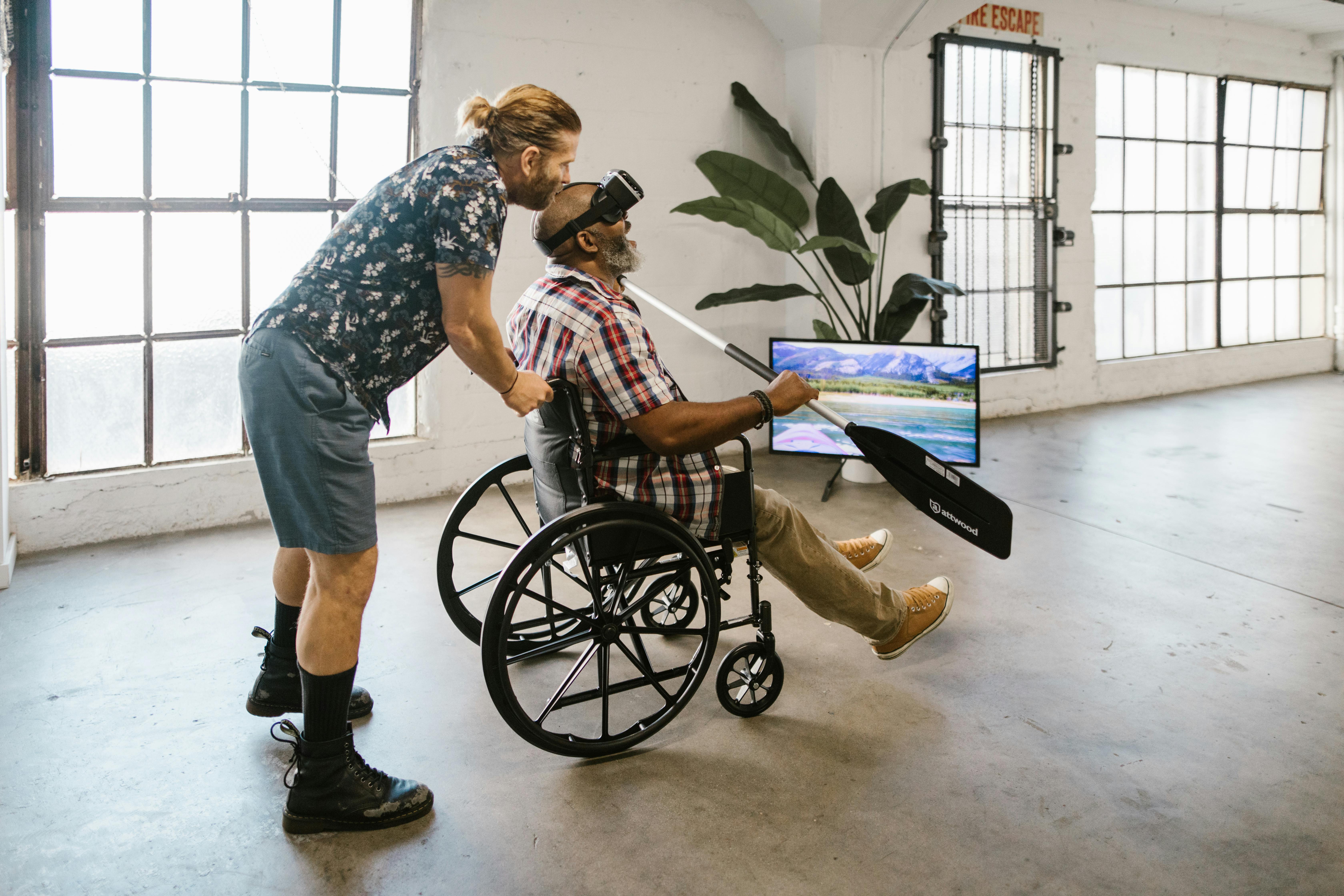 man-in-a-wheelchair-paddling-wearing-vr-headset