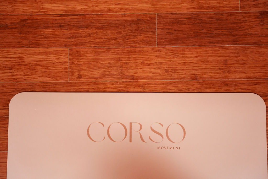 A high quality yoga mat in a yoga studio in west-end Toronto