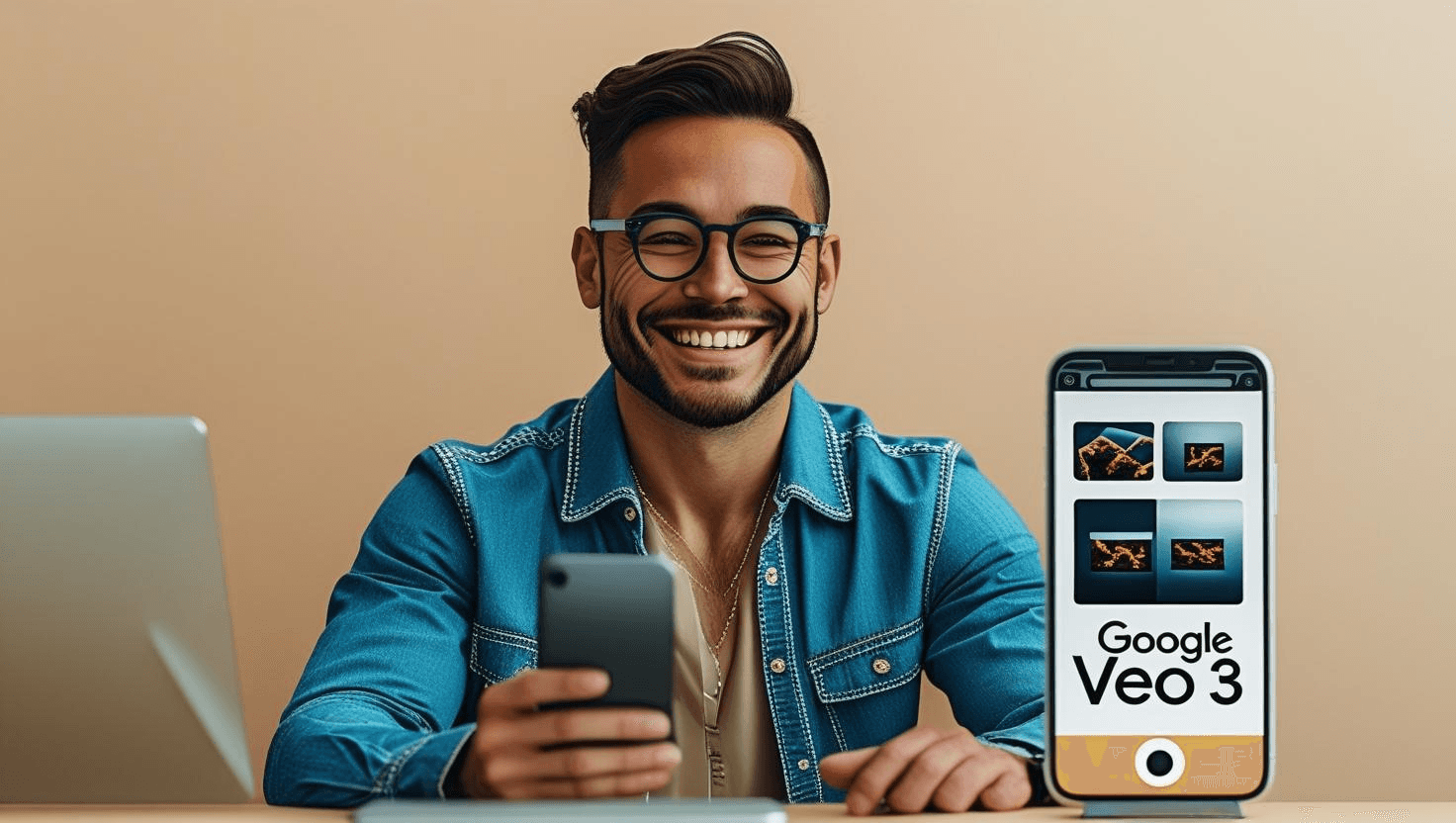 Man using Google Veo 3 - Veo 3 maximum video length