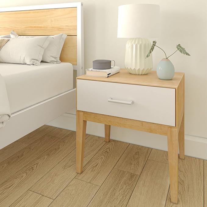 Birch wood nightstand – A stylish and functional furniture piece, perfect for any modern home.