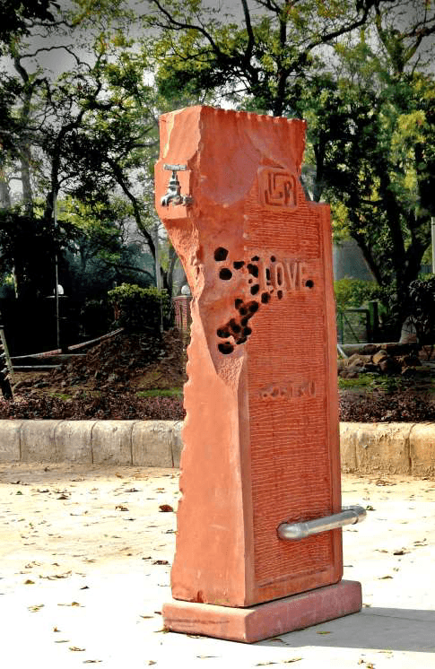 herd of sheep on road painting