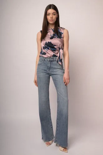 Jeans a zampa chiaro