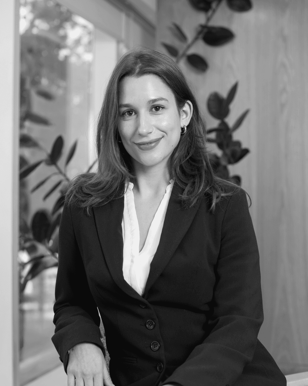 Young woman smiling at someone