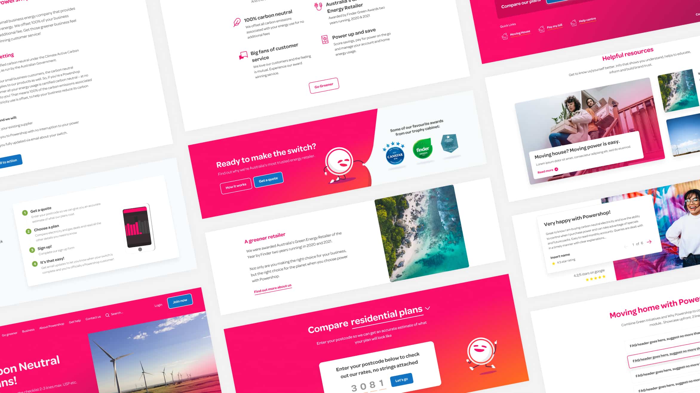 A series of module designs for Powershop