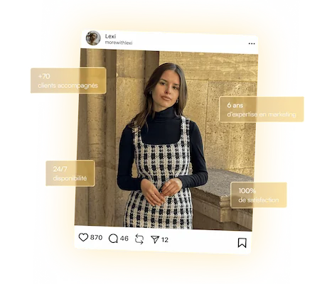 Lexi's Instagram Post with Metrics