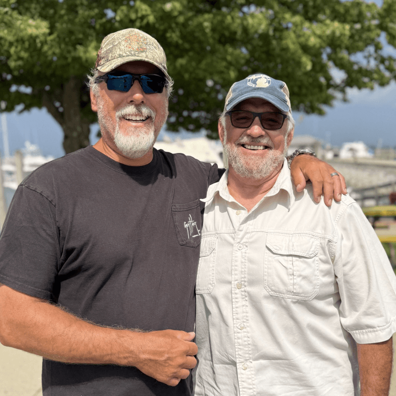 Captain Tom with a happy client