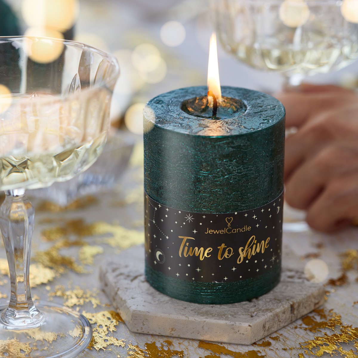 A starry candle label