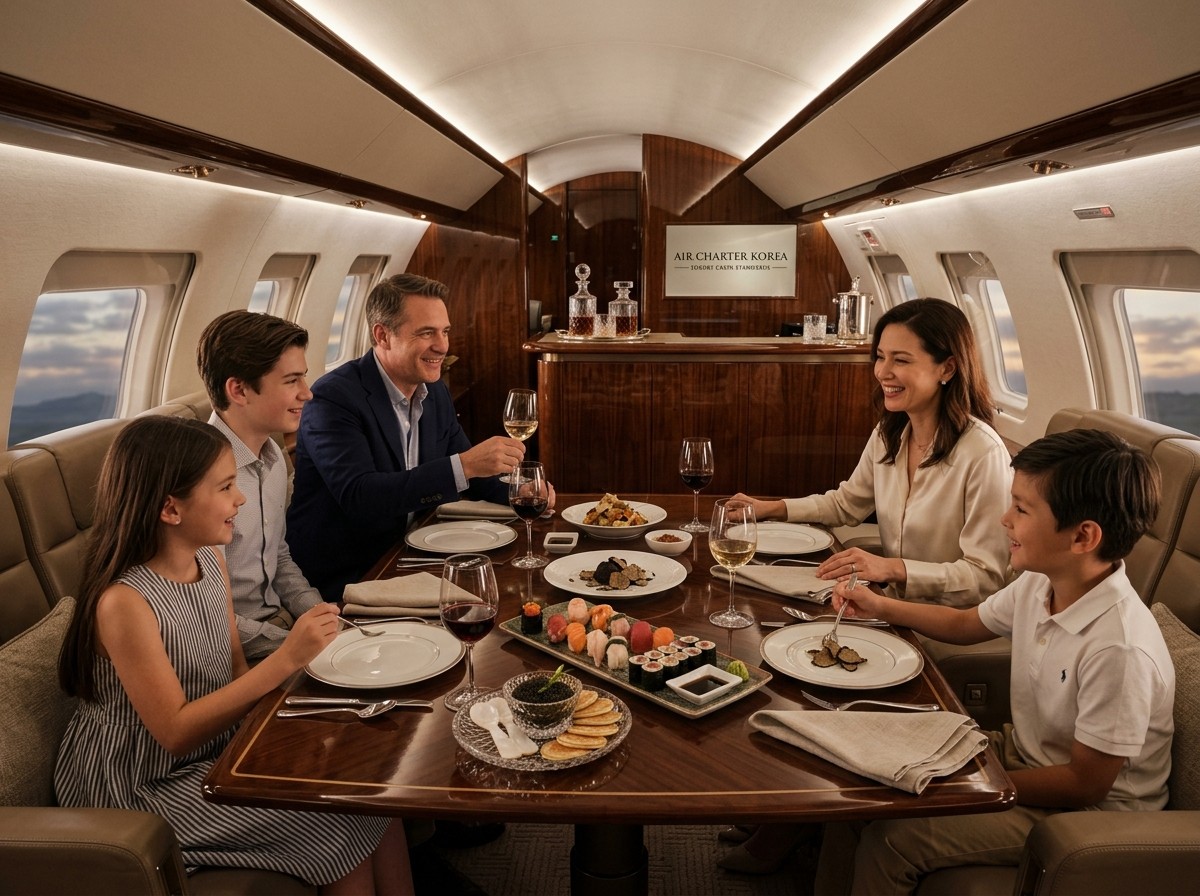 ACK luxury cabin standards — Michelin chef catering, wine pairing, family cabin, destination concierge