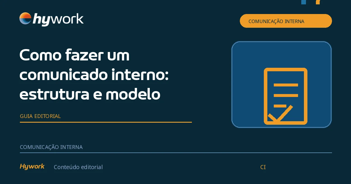 Capa editorial sobre como fazer um comunicado interno para funcionários.