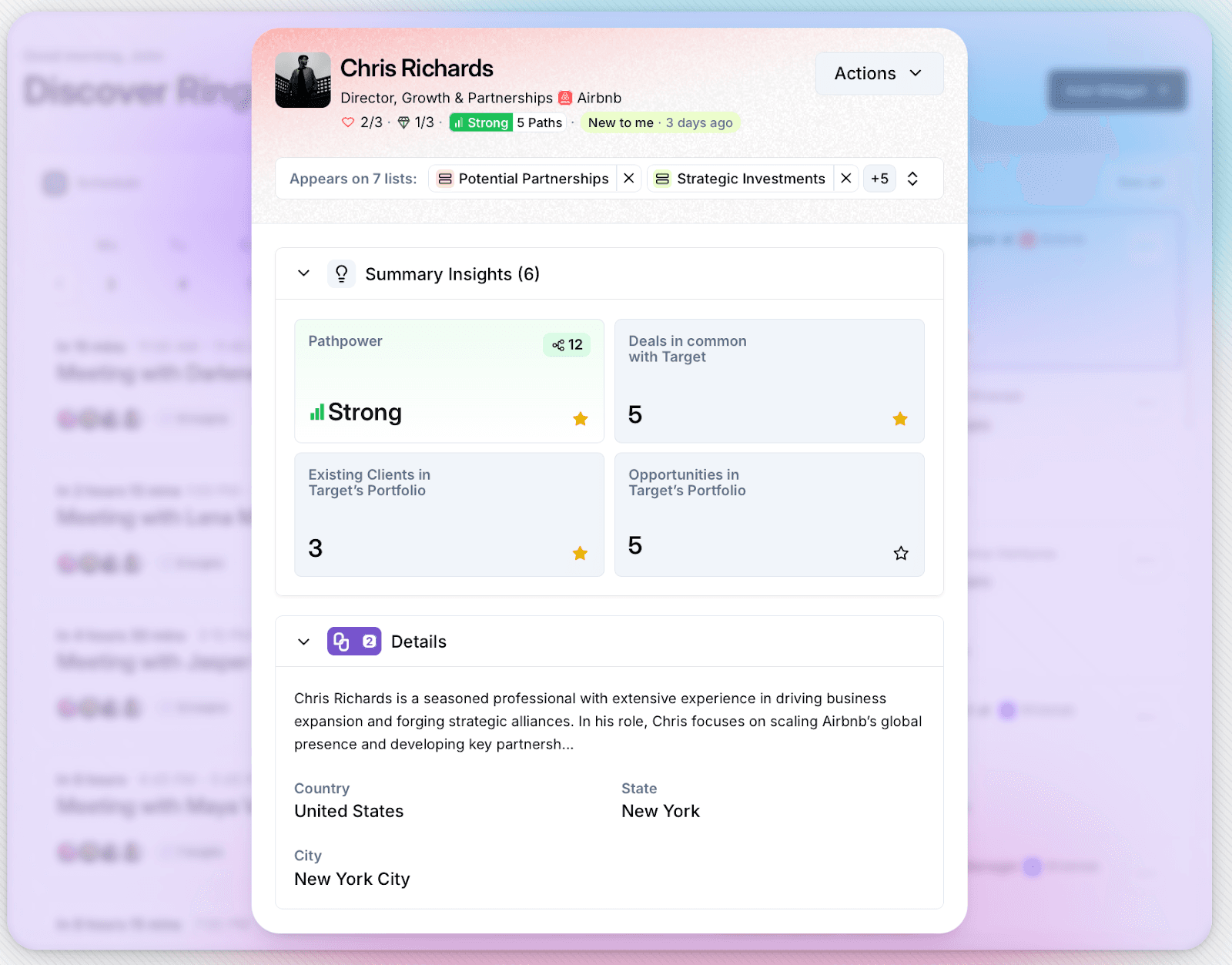 Rings Dashboard