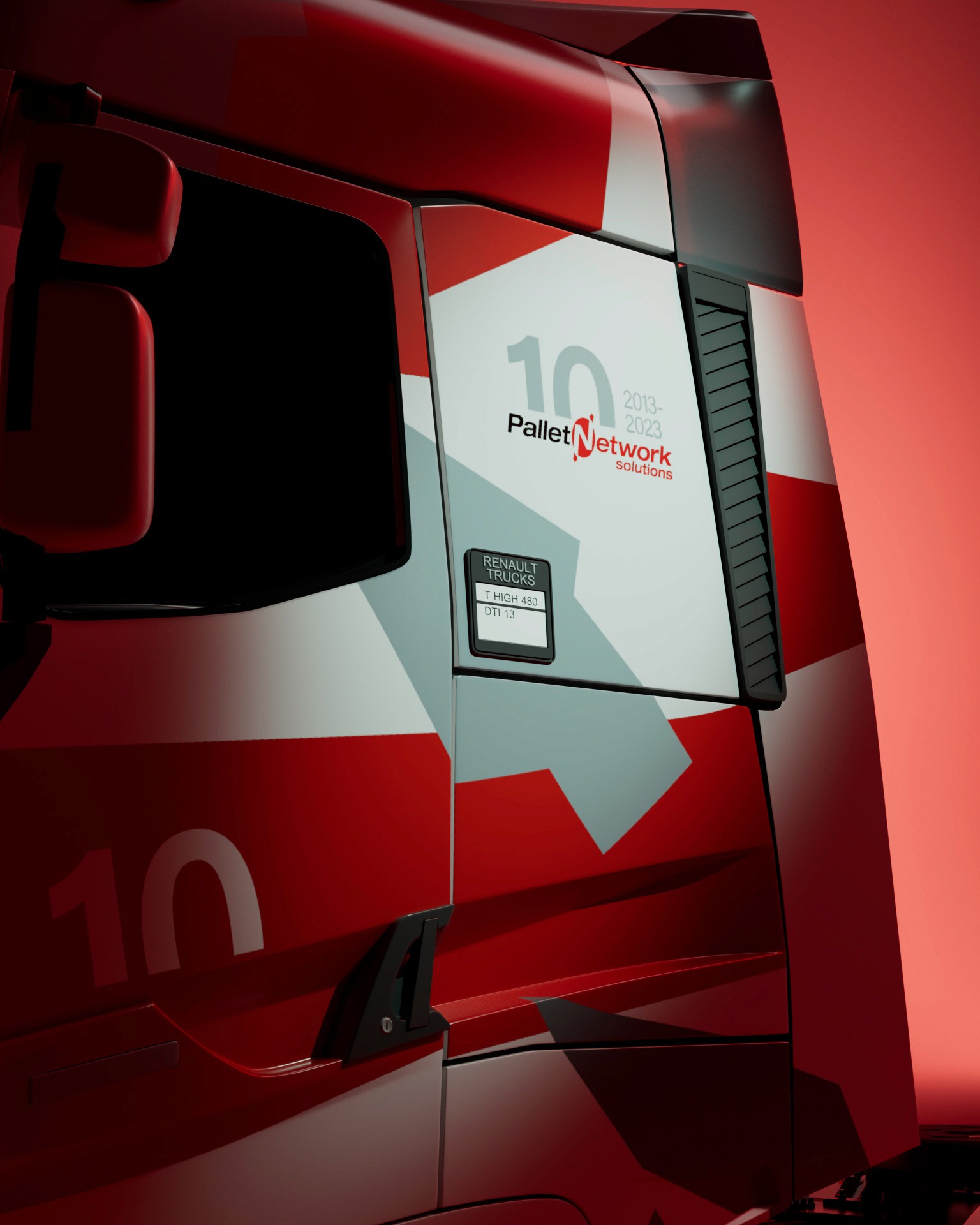 Pallet Network Solution Truck showing our 10 year anniversary livery