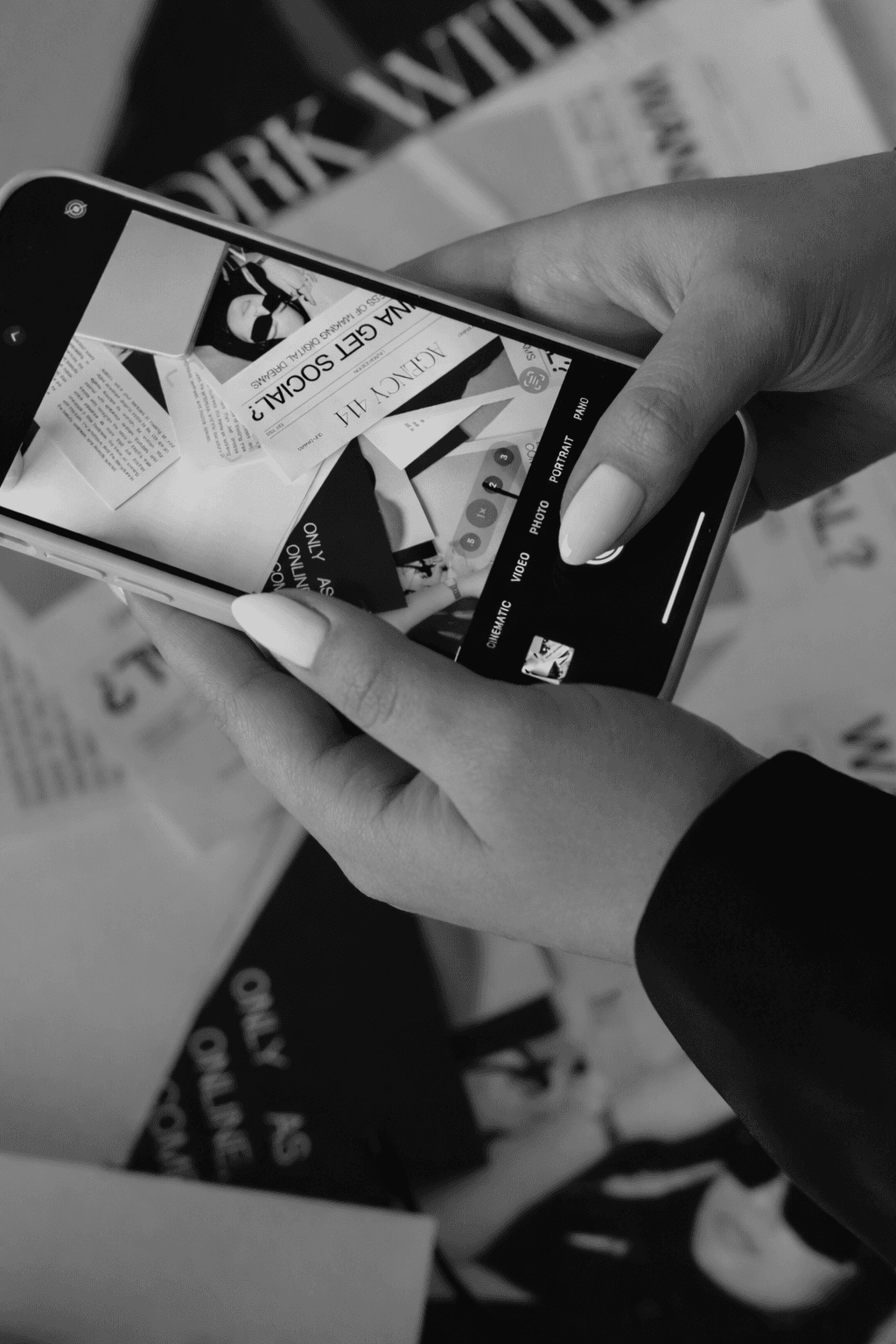 a blurry photo of a person standing in front of a wall