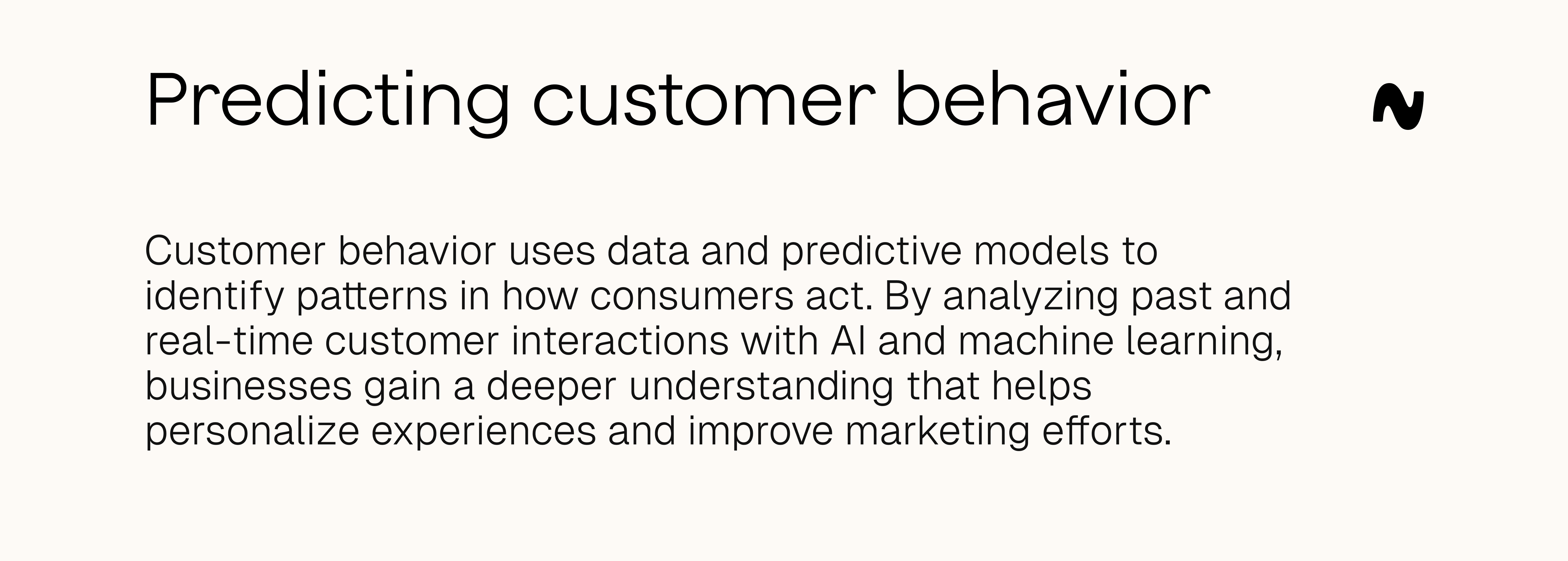 Predicitng customer behavior definition