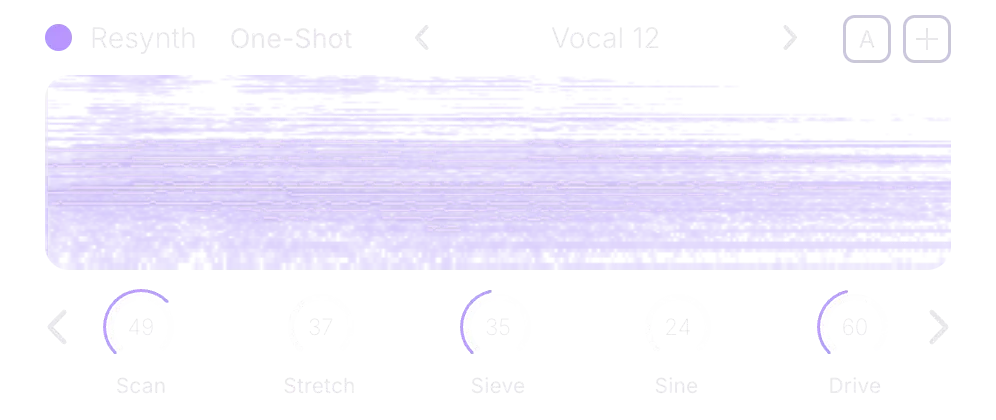 Resynth engine: Vocal 12 rebuilt from its spectrum