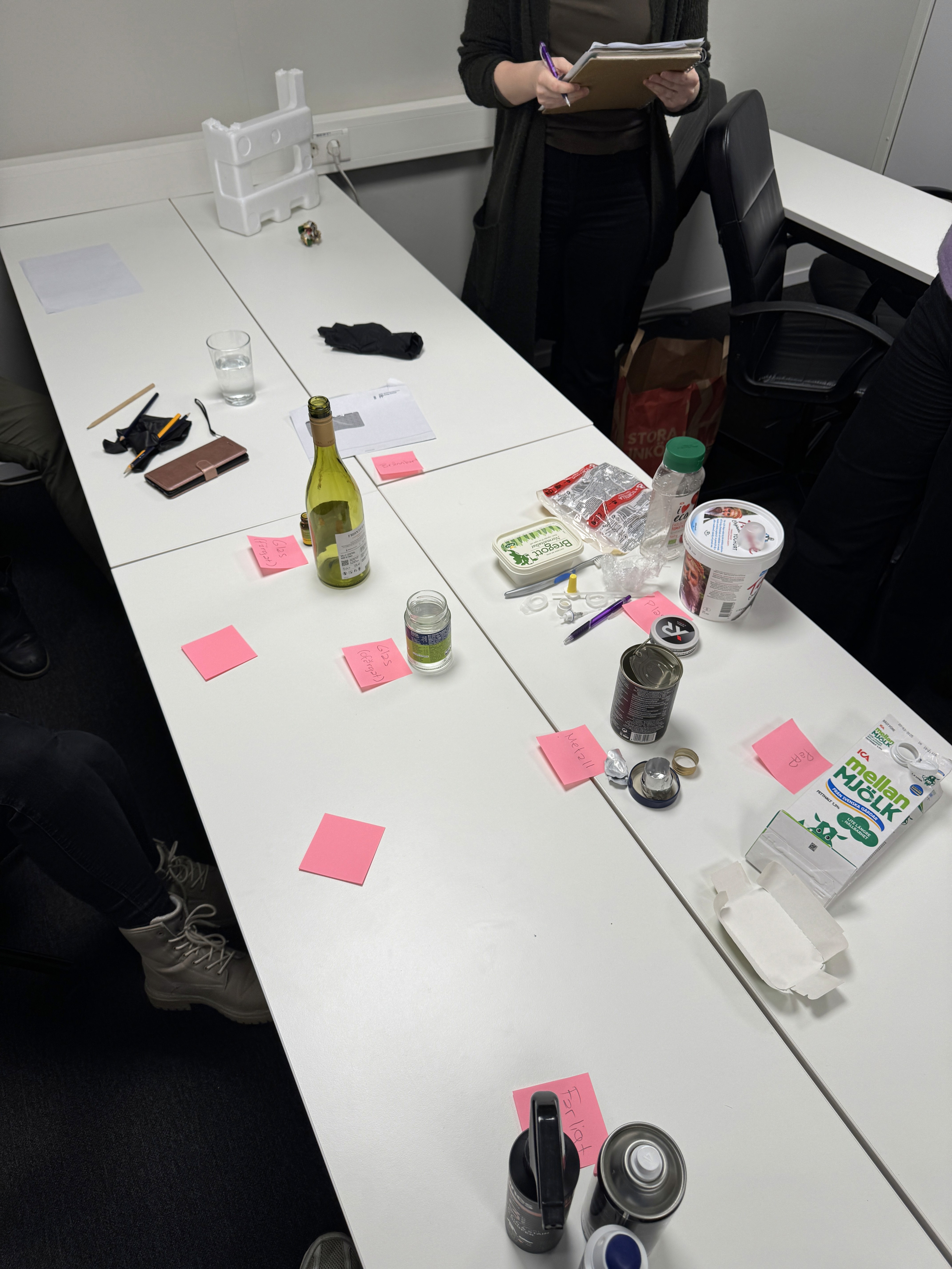 Showing a recycling test