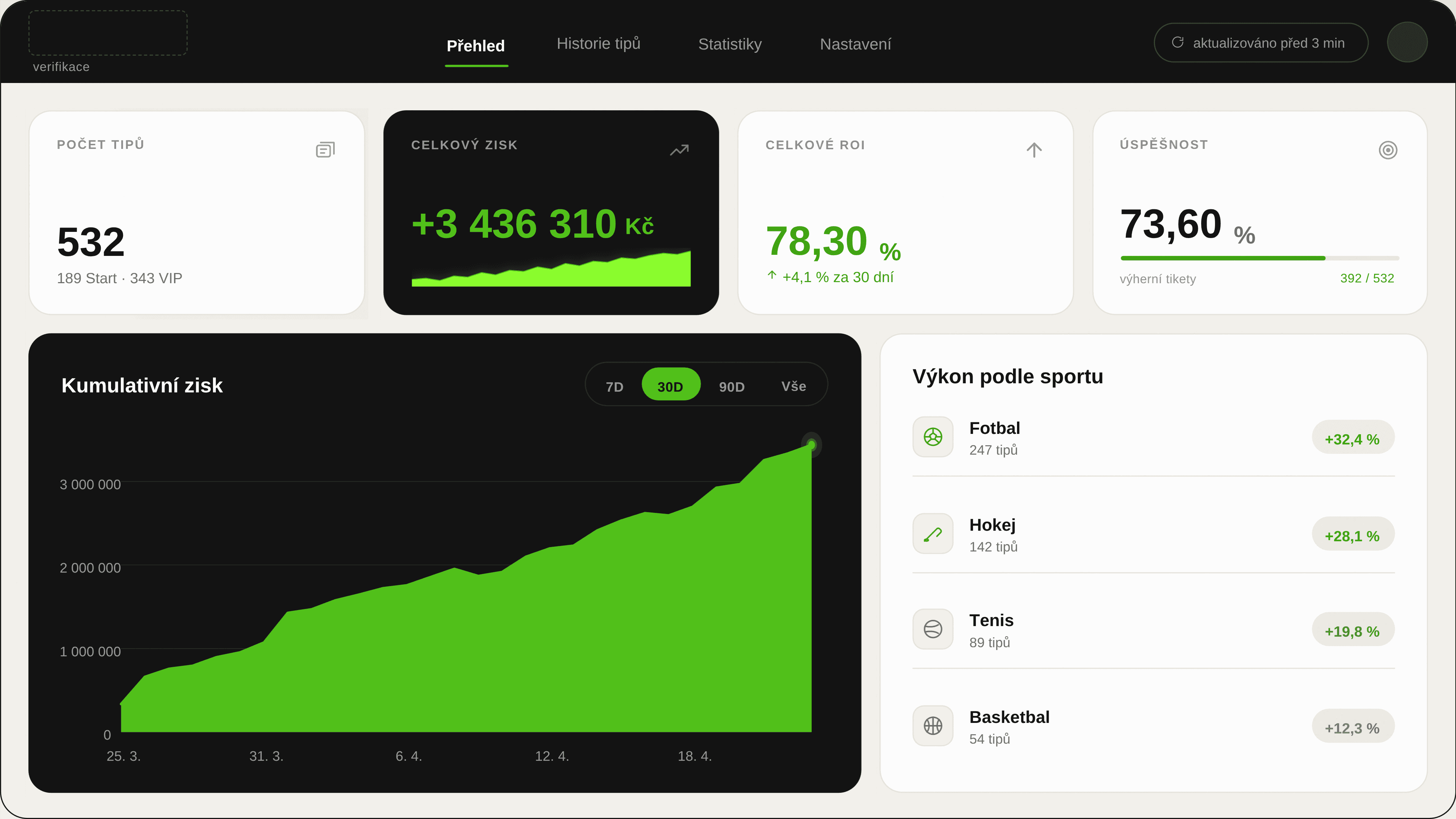 Clario dashboard showing balance, daily spending limit, savings plans, and real-time expense tracking in a modern interface.