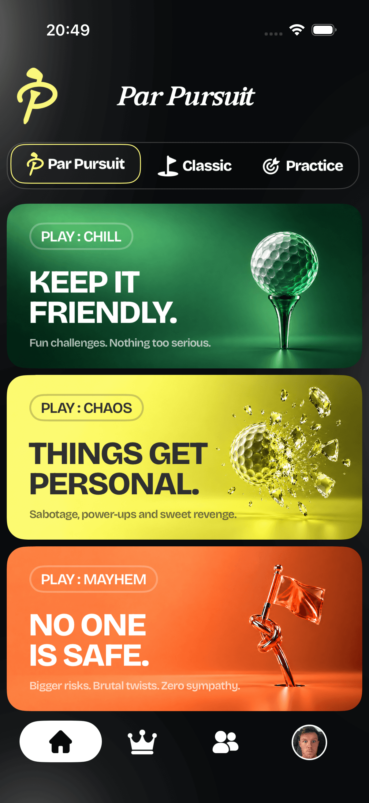 Par Pursuit game screen