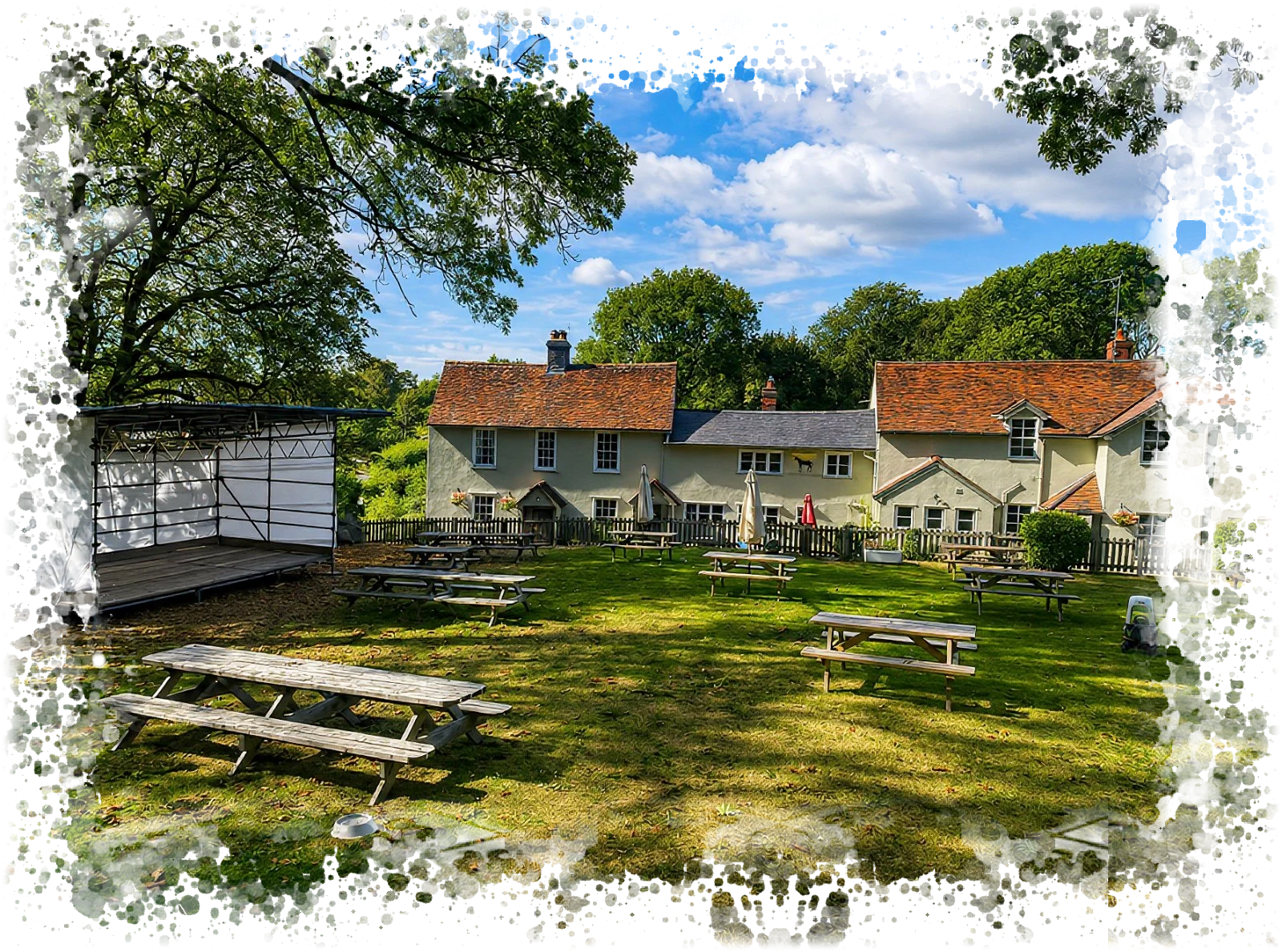 The pub garden in summer