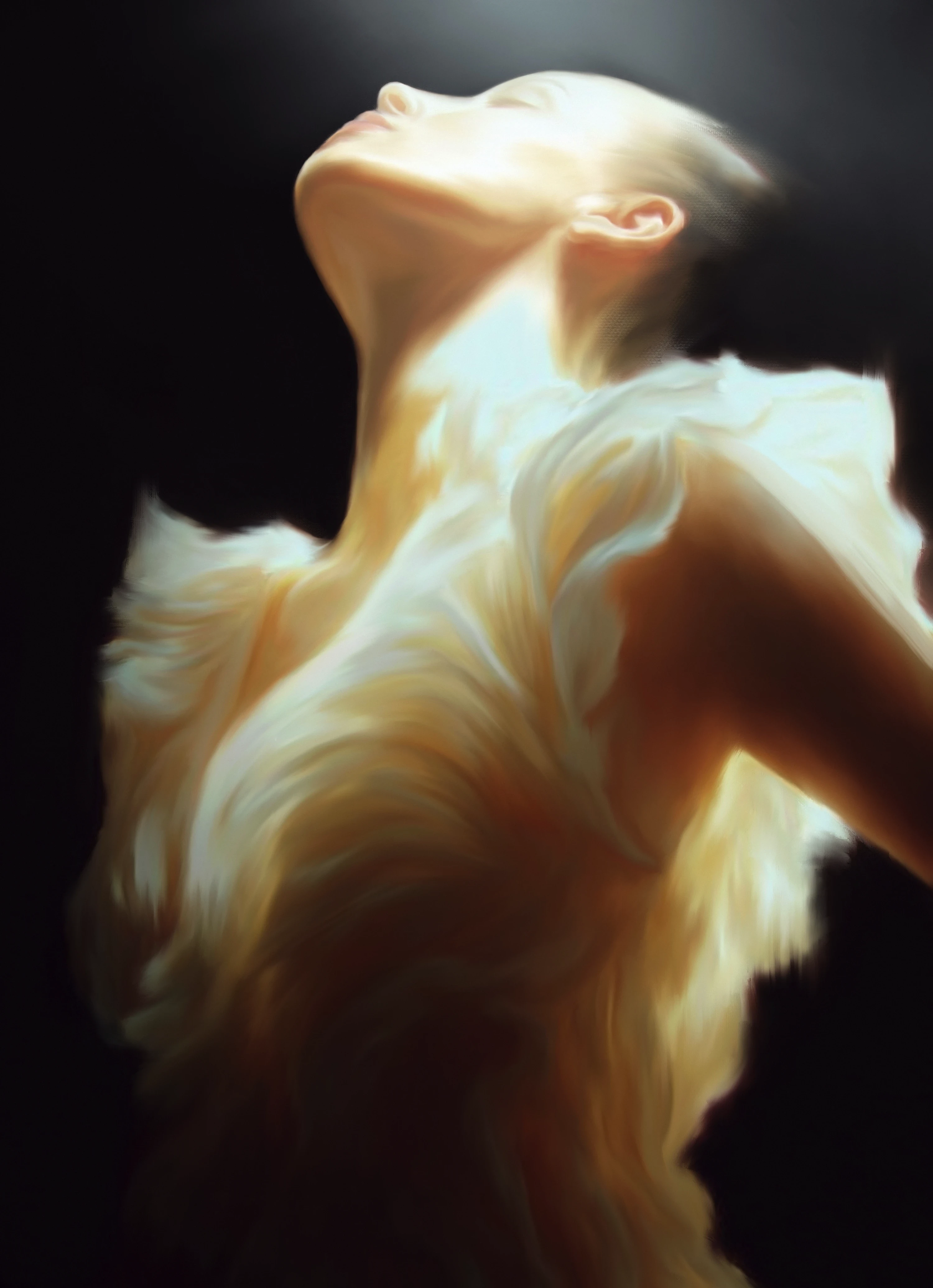 Girl on light