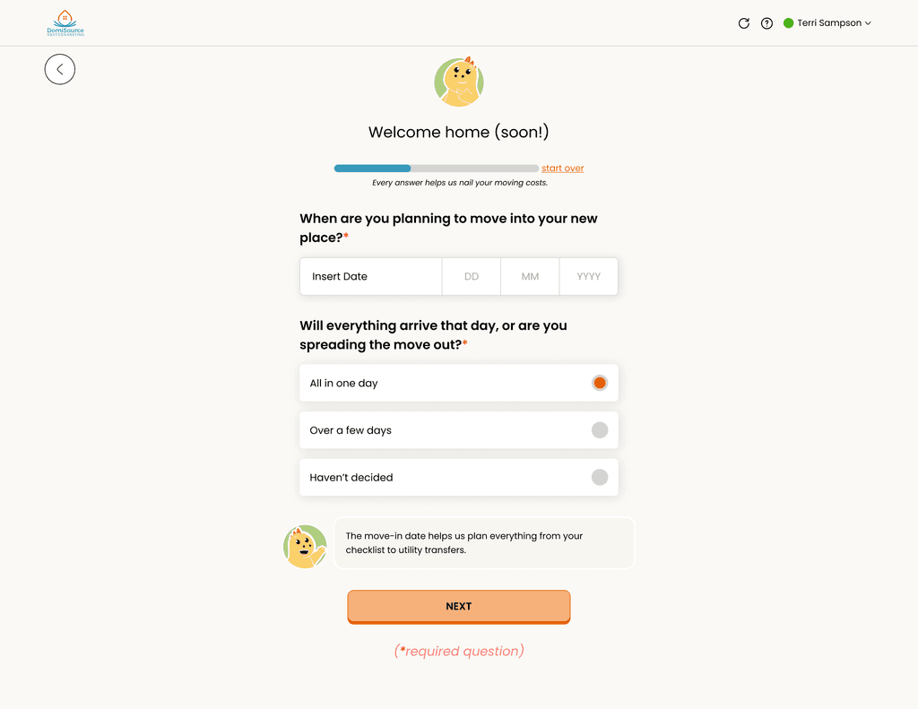 a man in an orange shirt