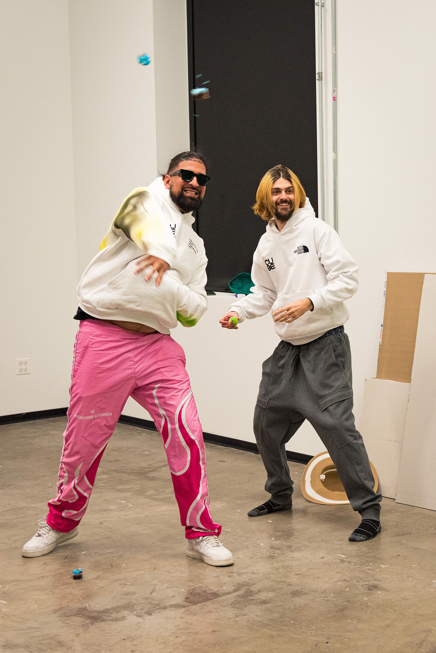 Behind-the-scenes photo from Cube’s Chicago creative studio, capturing authentic team energy, style, and collaboration.