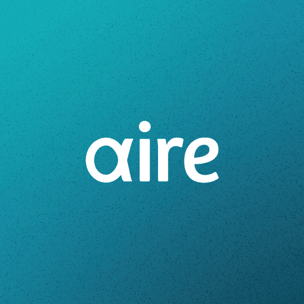Aire Labs logo on a teal background.