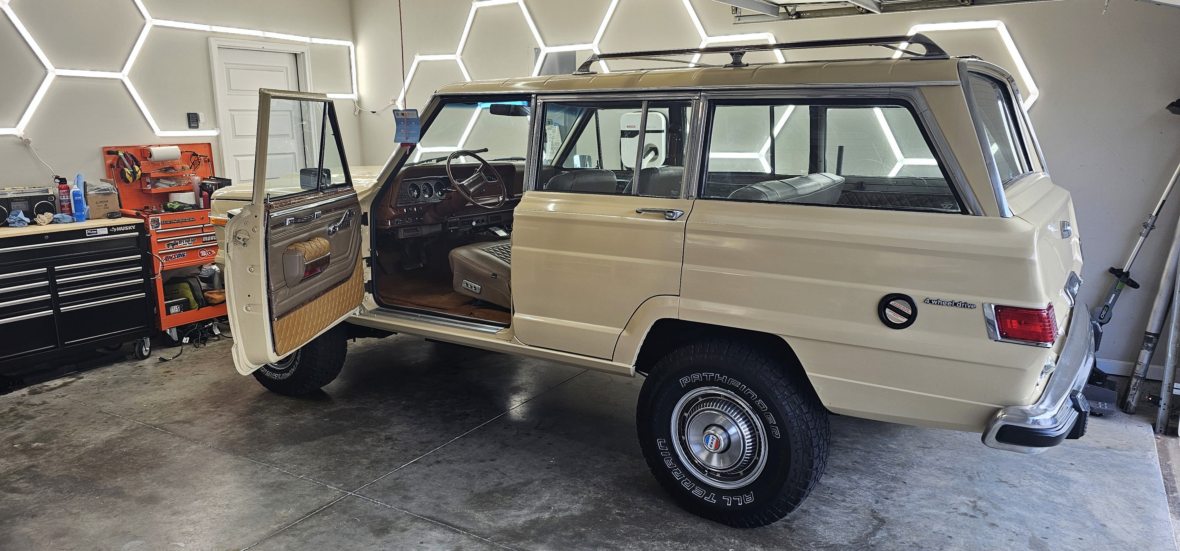 Full, complete detail on a 1983 Jeep Wagoneer  performed on-site in Cartersville..