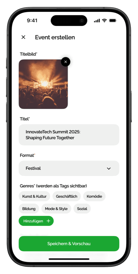 App: Event erstellen