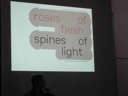 typography on beige shapes
