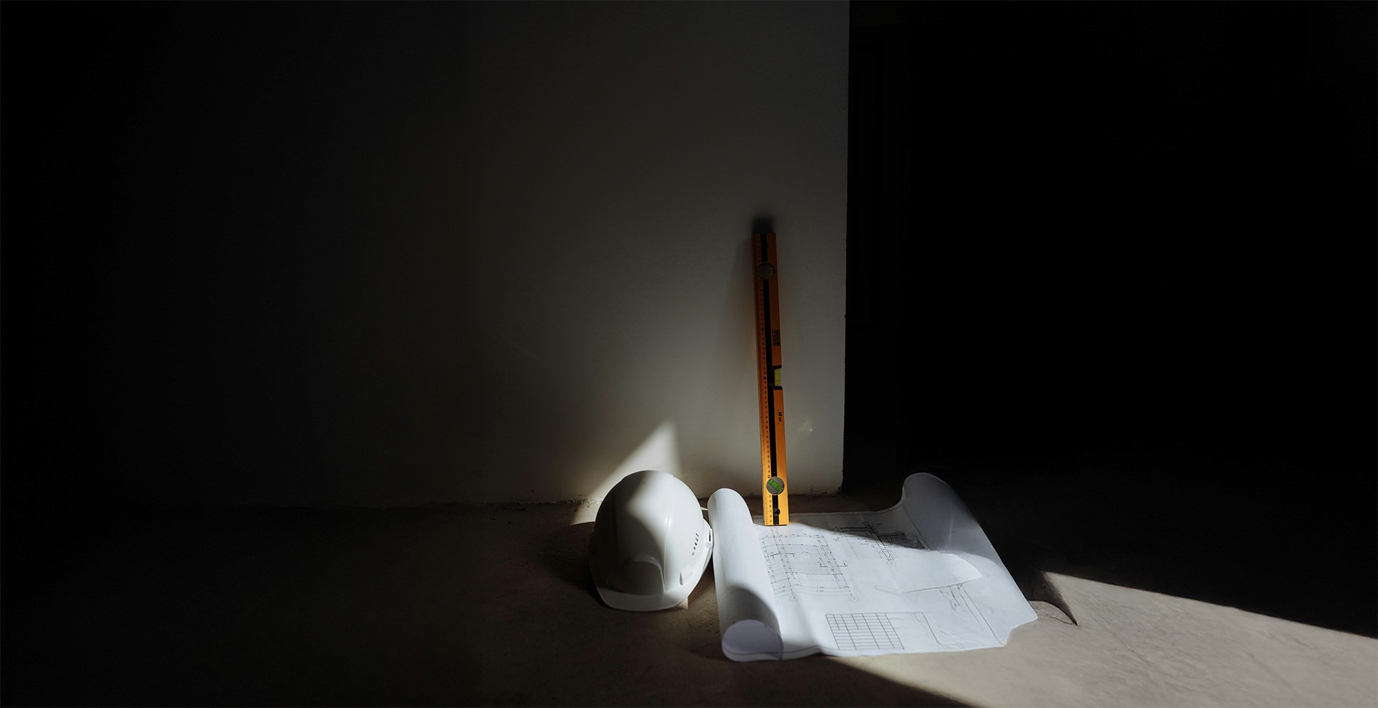 Drone shot of a running track at night