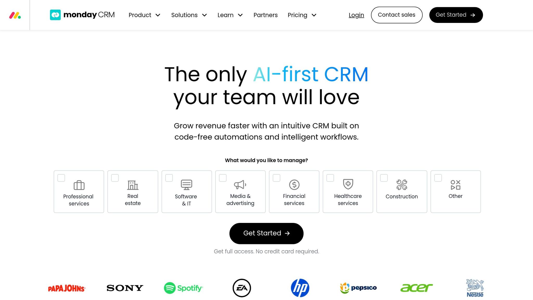 monday sales CRM