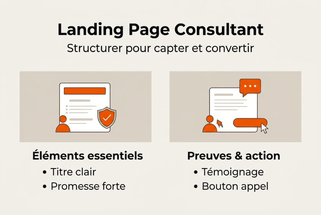 Les éléments incontournables d’une landing page efficace pour consultant : l’infographie à ne pas manquer