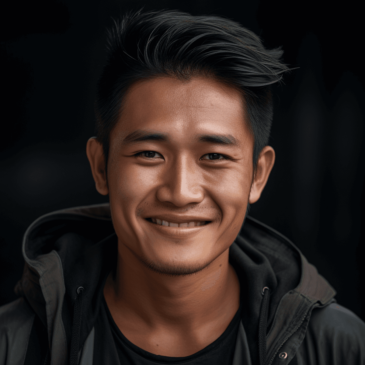 a man with a smile on his face