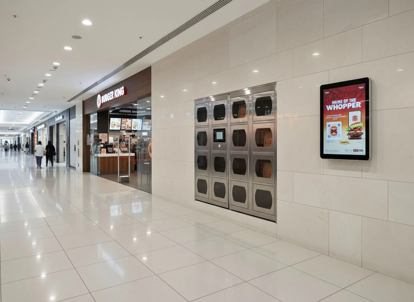 Heated Smart Locker installation for Burger King - temperature-controlled food delivery system